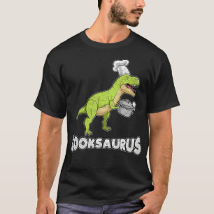 Camiseta Gorra del chef de cocina de dinosaurios graciosos
