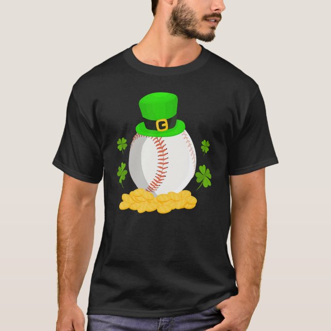 Camiseta Gorra del Leprechaun del Béisbol Lucky Pile Golden (Anverso)