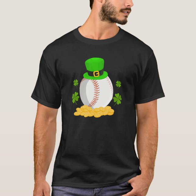 Camiseta Gorra del Leprechaun del Béisbol Lucky Pile Golden (Anverso)