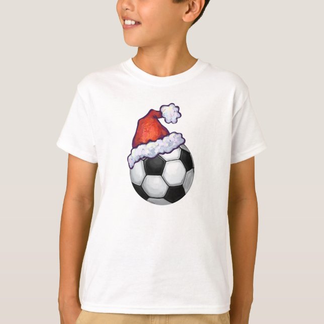 Camiseta Gorra del navidad del balón de fútbol (Anverso)