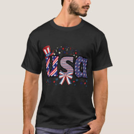 Camiseta GORRA del Orgullo de Estados Unidos y Bow Tee