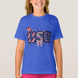Camiseta GORRA del Orgullo de Estados Unidos y Bow Tee