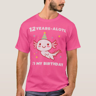 Camiseta Gorra Del Partido De Cumpleaños De Axolotl De 12 A