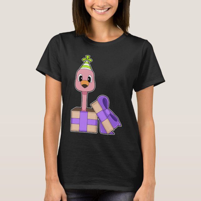 Camiseta Gorra del partido de cumpleaños Flamingo (Anverso)