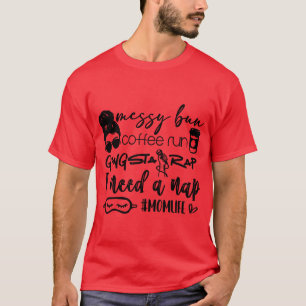 Camiseta Gorra desordenada carrera de café rap gangster nec