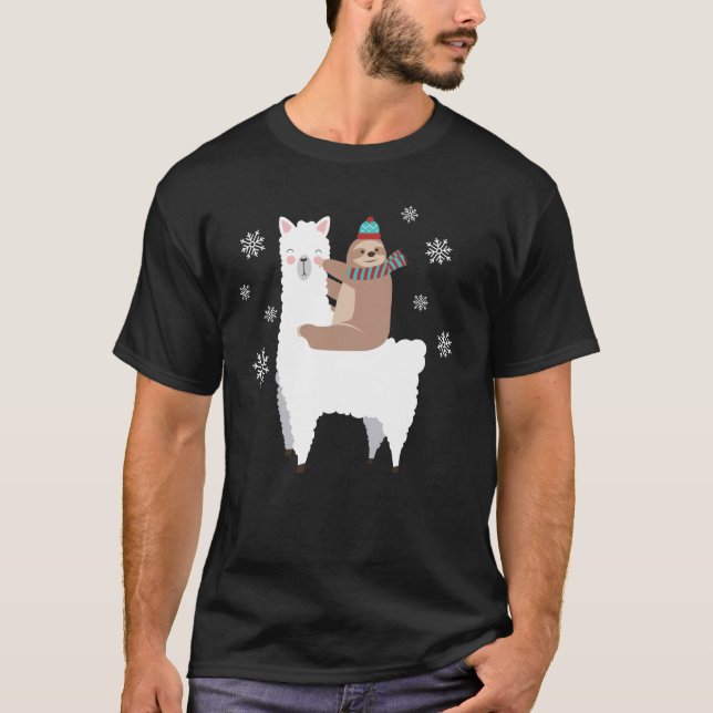 Camiseta Gorra divertido de Santa de la bufanda del navidad (Anverso)