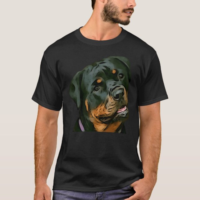 Camiseta Gorra feliz de Rottweiler (Anverso)