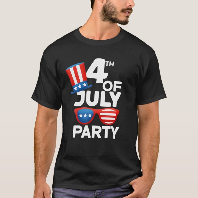 Camiseta Gorra fiesta 4 De Julio De Los Estados Unidos Gafa (Anverso)