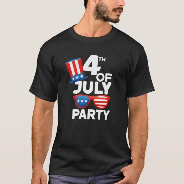 Camiseta Gorra fiesta 4 De Julio De Los Estados Unidos Gafa (Anverso)
