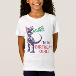Camiseta Gorra Fiesta de Dinosaur T-Rex Chica de cumpleaños