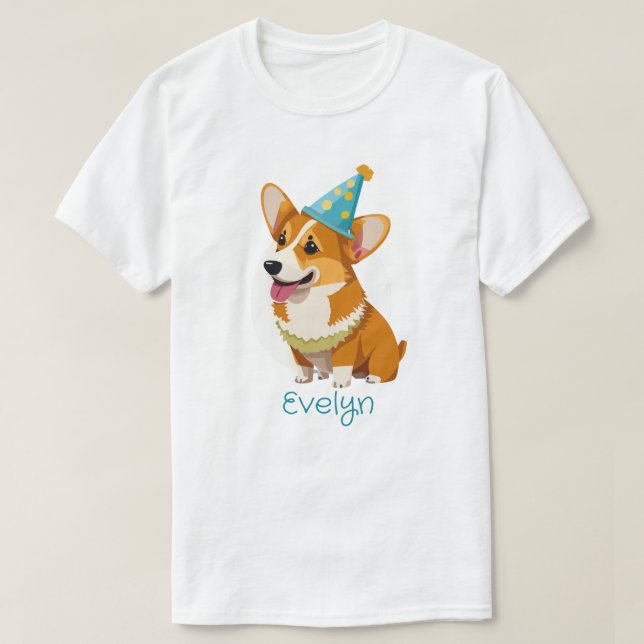 Camiseta Gorra Fiesta personalizado Welsh Corgi (Diseño del anverso)