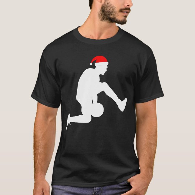 Camiseta Gorra G de Santa de la silueta del jugador de (Anverso)