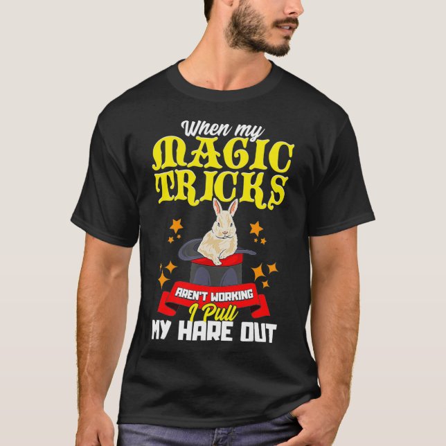 Camiseta Gorra mago y conejito regalo gracioso (Anverso)