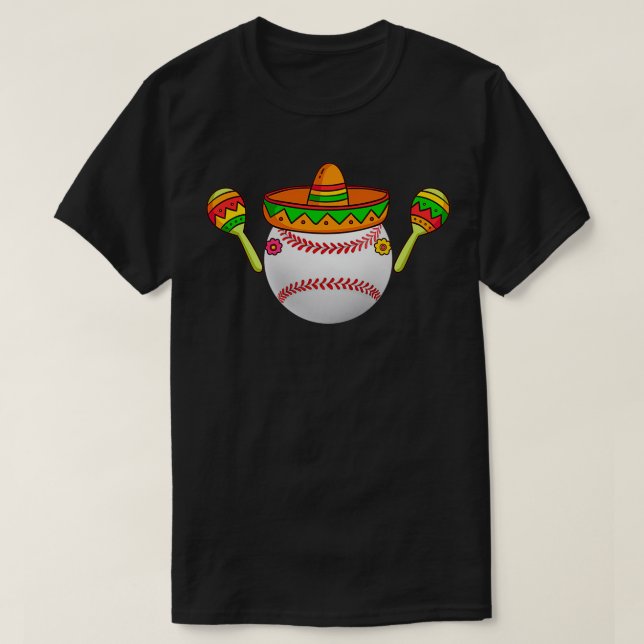 Camiseta Gorra mexicana de softbol Cinco de mayo 4 (Diseño del anverso)