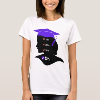 Camiseta Gorra morado Srta. Dr. Design para un nuevo gradua