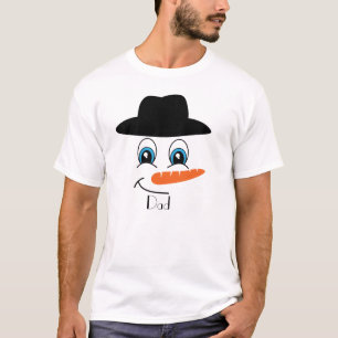 Camiseta Gorra negro de Snowman personalizado con nombre pe