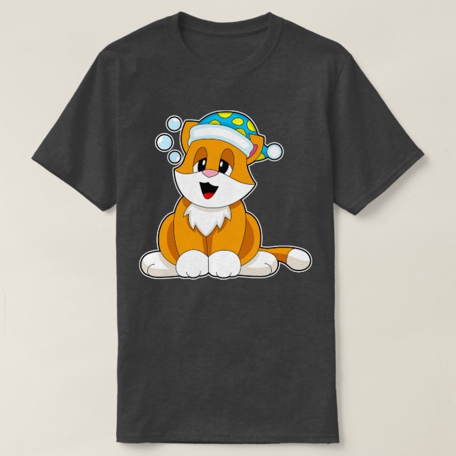 Camiseta Gorra nocturna de gato (Diseño del anverso)