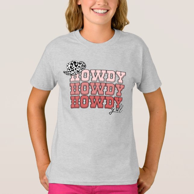 Camiseta Gorra occidental Howdy Y'all rodeo (Anverso)