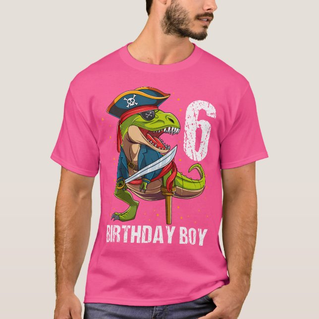 Camiseta gorra Pirata De Dinosaurios De 6 Años (Anverso)