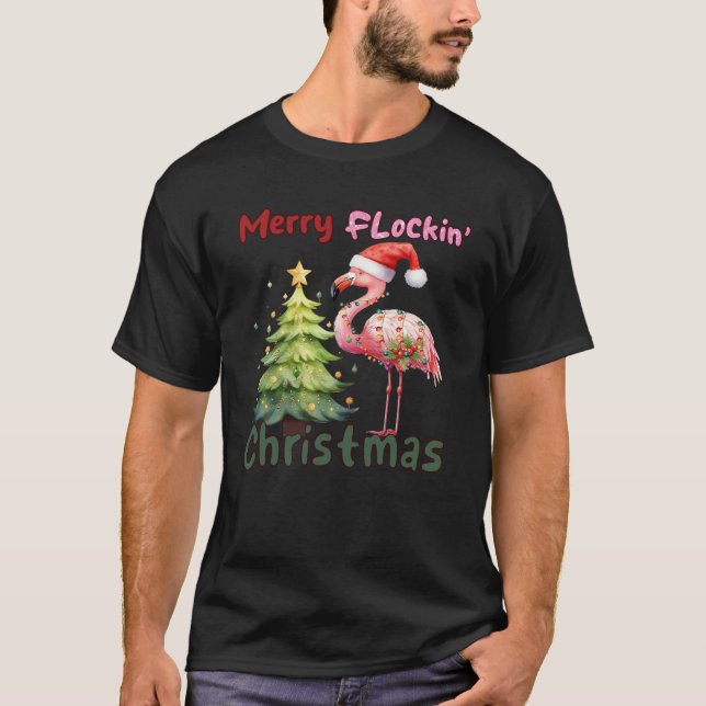 Camiseta Gorra Santa Flamingo Light S. Navidades Flockin (Anverso)