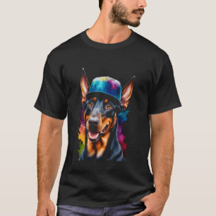 Camiseta Gorra Snapback Doberman Perro Divertido Arte Anima
