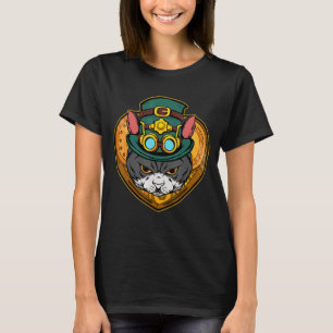 Camiseta Gorra Steampunk Retro Mecánico Mira Gatos Steampun