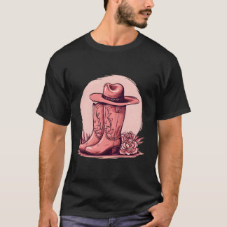Camiseta Gorra Vaquera Y Boots País Gráfico Del Sur Del Oes