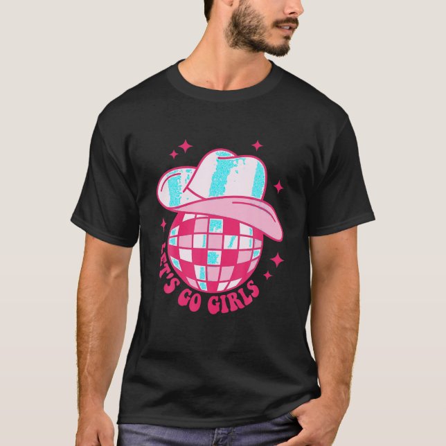 Camiseta Gorra vaquero disco bola vamos Chicas occidental C (Anverso)