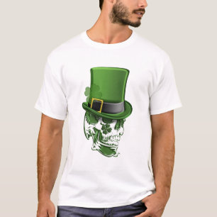 Camiseta Gorra y cráneo T-Shir del Leprechaun del día de
