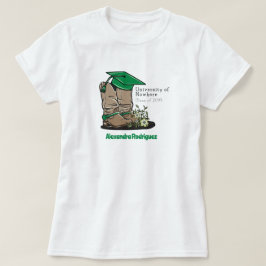 Camiseta Gorra y flores de graduación de Bota Vaquera Verde