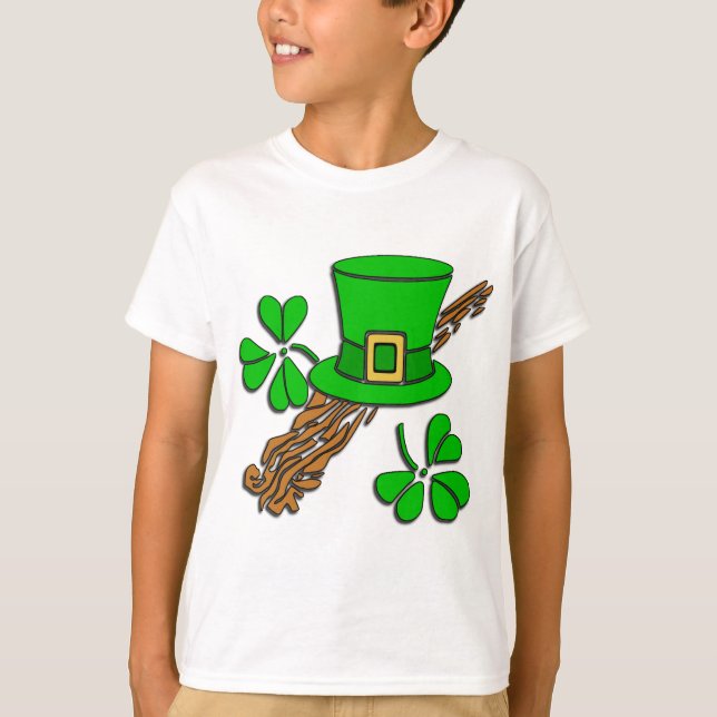 Camiseta Gorra y tréboles irlandeses (Anverso)