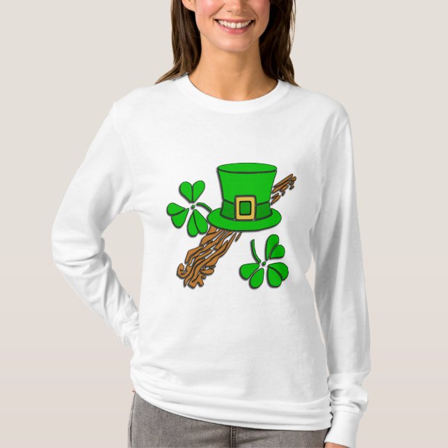 Camiseta Gorra y tréboles irlandeses (Anverso)