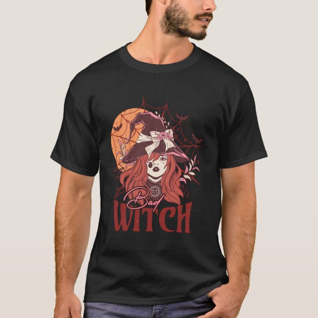 Camiseta Gorras de brujas Retro Sun Moon Salón de flores ce (Anverso)