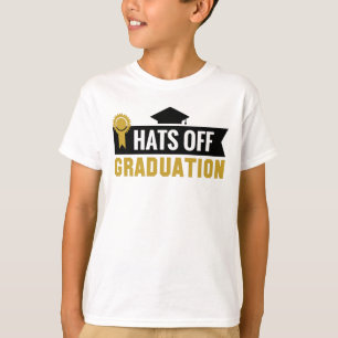 Camiseta Gorras negros de oro de los chicos de cinta de gra