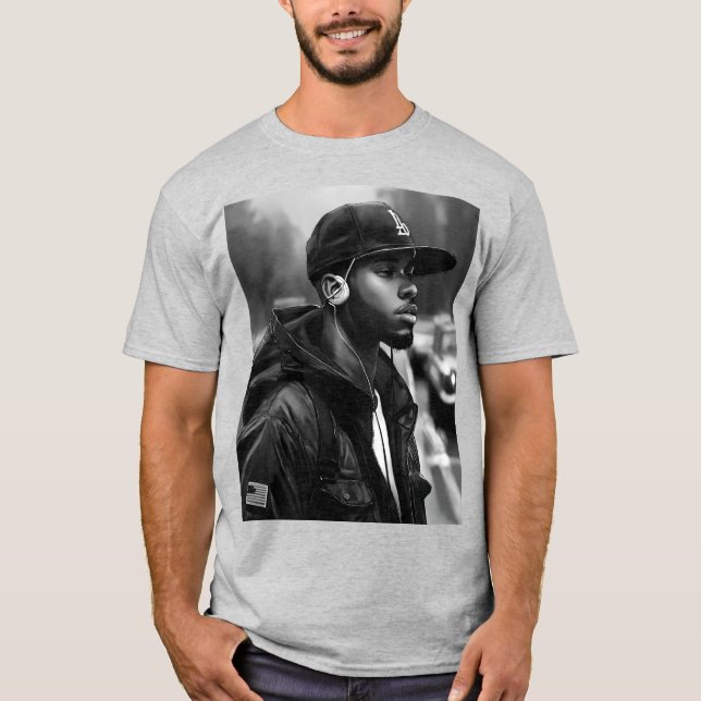 Camiseta GORRAS: Tee estilo hip-hop urbano (Anverso)