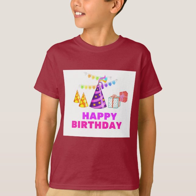 Camiseta Gorras y regalos de fiesta de cumpleaños (Anverso)