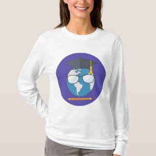 Camiseta Gorrito de graduación de educación global Tierra P