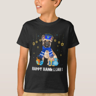Camiseta Gorrito de Menorah para Bulldog Francés Feliz Janu
