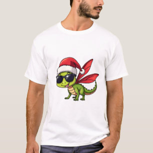Camiseta Gorrito de Santa Claus de libélula divertido Navid