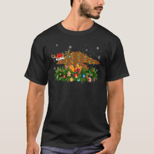 Camiseta Gorrito Reno Fiesta de Navidad Pangolín Santa Navi