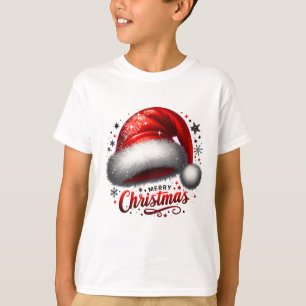 Camiseta Gorro de Santa Escarlata Brillante