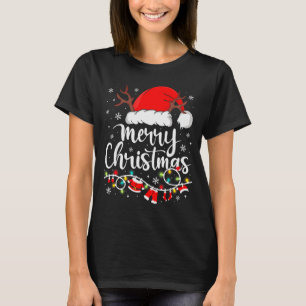 Camiseta Gorro Rojo de Santa Feliz Navidad Reno Xmas Matchi