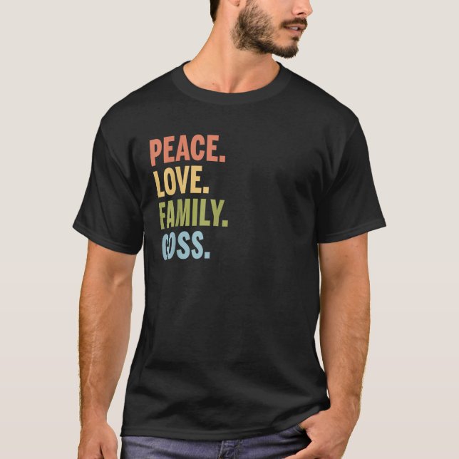 Camiseta Goss Apellido Paz Amor Familia Coincidencia (Anverso)