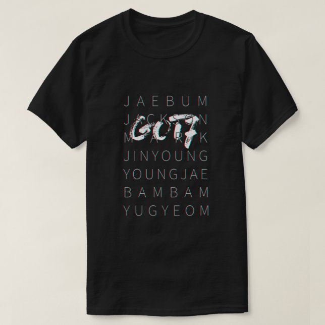 Camiseta GOT7 3D Tee Black Ver Fked (Diseño del anverso)