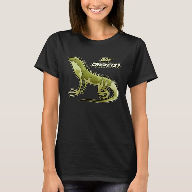 Camiseta Got Crickets Feeding Time For Bearded Dragons (Anverso)