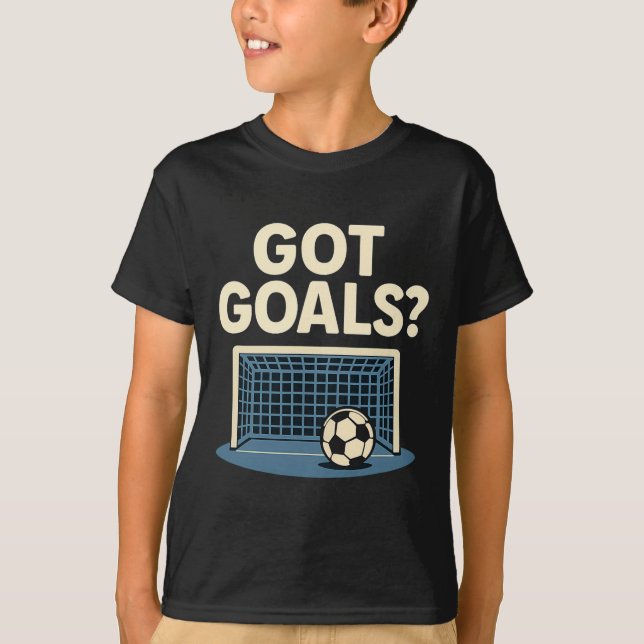 Camiseta Got Goals Sports Fan Novelty Soccer Net Graphic  (Anverso)