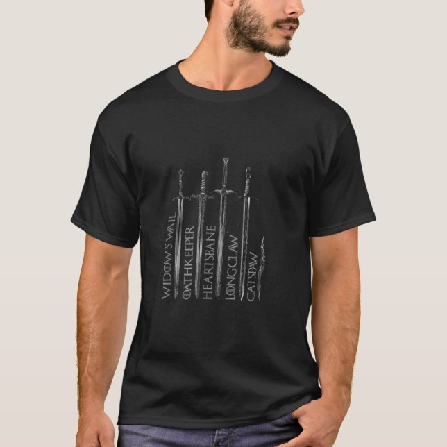 Camiseta GOT Sword Text Fan Gift (Anverso)