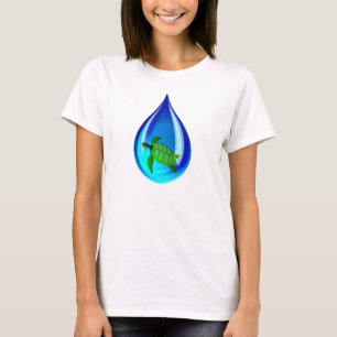 Camiseta Gota de agua y tortuga marina