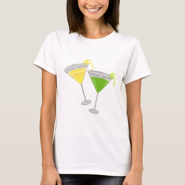 Camiseta Gota de limón y Apple verde Martini (Anverso)