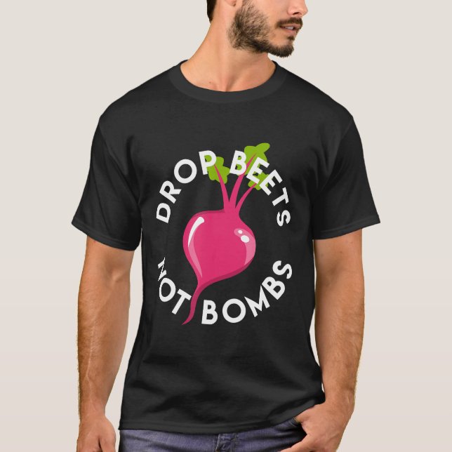 Camiseta Gota de remolacha Vegetariana Vida Limpia Vegetari (Anverso)